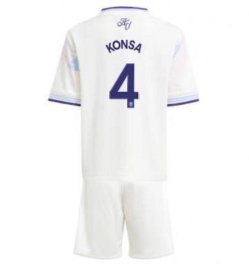 Aston Villa Ezri Konsa #4 Tredjeställ Barn 2025-26 Kortärmad (+ Korta byxor)